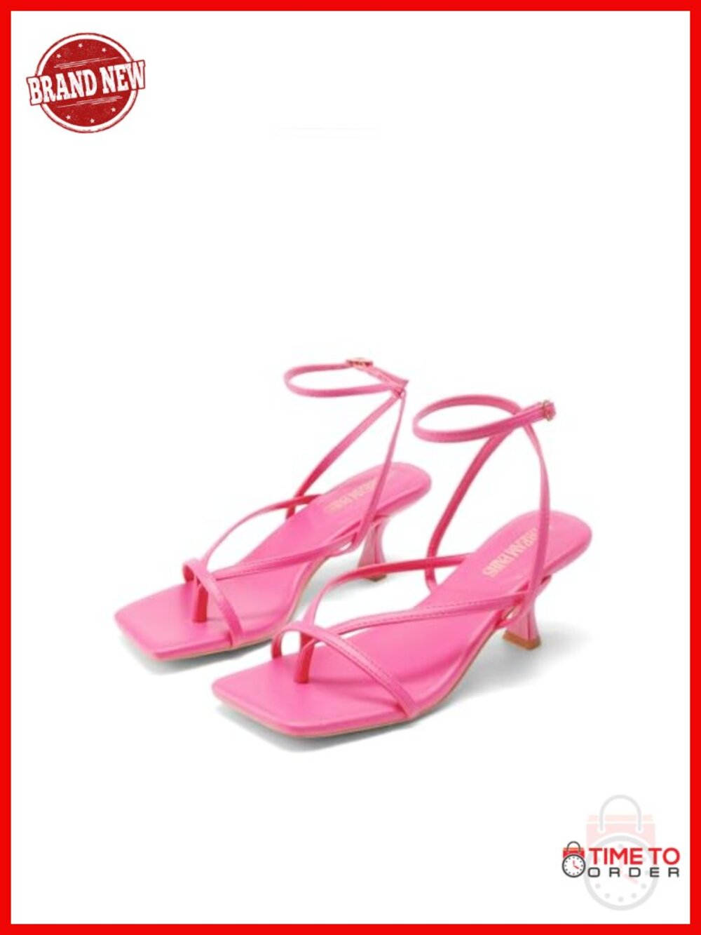 Dressy Thong Kitten Heel Sandals